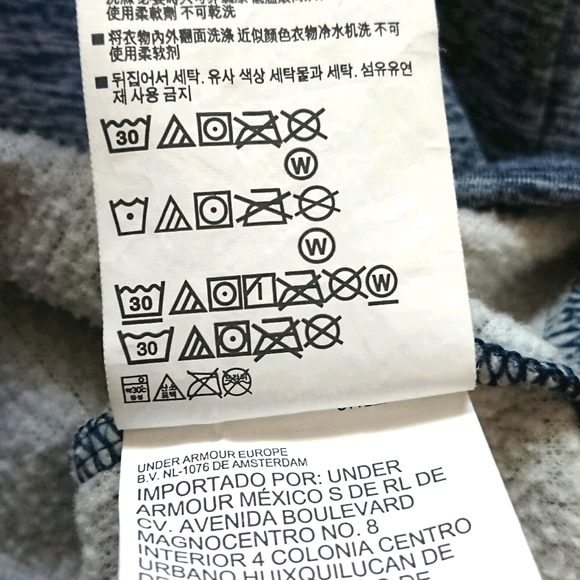 💖2/$25💖 Under Armour Cyan Blue Logo Armour Fleece Storm Hoodie - Picture 8 of 9